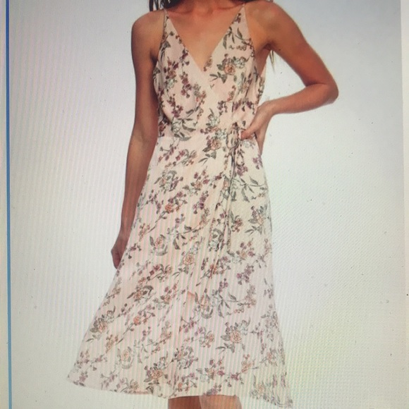 Lumiere contemporary V- Neck Sleeveless, Floral Print, Wrap Dress Size M - Picture 1 of 6